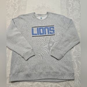 Lane Seven Grey Sweatshirt Size 2XL Long Sleeve Crew Neck Pullover Lions Logo